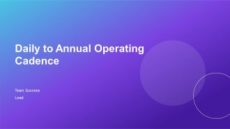 Daily To Annual Operating Cadence PPT Slides AT