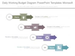 Daily Working Budget Diagram Powerpoint Templates Microsoft