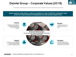 Daimler group corporate values 2019