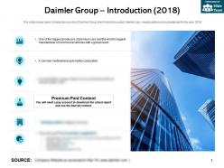 Daimler group introduction 2018