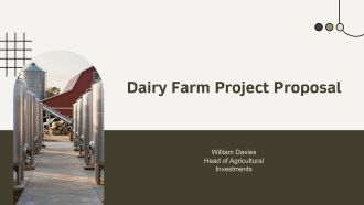 Dairy Farm Project Proposal PPT Template VA