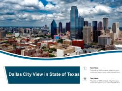 Dallas city view in state of texas