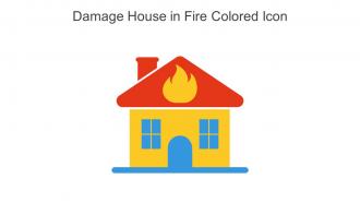 Damage House In Fire Colored Icon In Powerpoint Pptx Png And Editable Eps Format