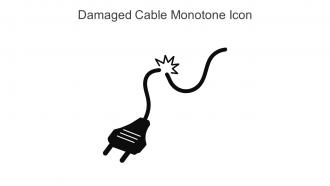 Damaged Cable Monotone Icon In Powerpoint Pptx Png And Editable Eps Format
