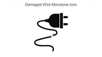 Damaged Wire Monotone Icon In Powerpoint Pptx Png And Editable Eps Format