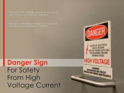 Danger Sign For Safety From High Voltage Current