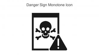 Danger Sign Monotone Icon In Powerpoint Pptx Png And Editable Eps Format