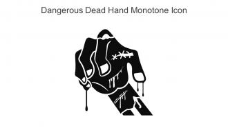 Dangerous Dead Hand Monotone Icon In Powerpoint Pptx Png And Editable Eps Format