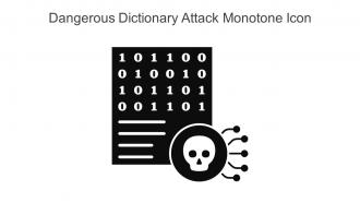 Dangerous Dictionary Attack Monotone Icon In Powerpoint Pptx Png And Editable Eps Format