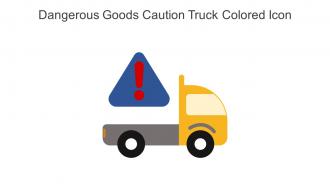Dangerous Goods Caution Truck Colored Icon In Powerpoint Pptx Png And Editable Eps Format
