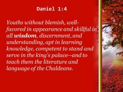 Daniel 1 4 young men without any physical defect powerpoint church sermon