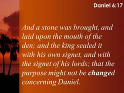Daniel 6 17 daniel situation might not be changed powerpoint church sermon