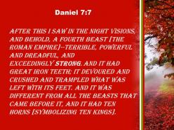 Daniel 7 7 it crushed and devoured powerpoint church sermon