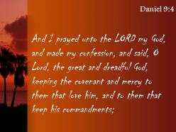 Daniel 9 4 who love him and keep powerpoint church sermon