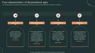 Dapps Development Four Characteristics Of Decentralized Apps Ppt Slides Show