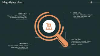 Dapps Development Magnifying Glass Ppt Infographic Template Graphic