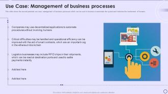 Dapps IT Use Case Management Of Business Processes Ppt Powerpoint Presentation Layouts