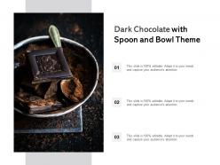 Dark chocolate with spoon and bowl theme