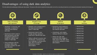 Dark Data And Its Utilization Powerpoint Presentation Slides Visual Attractive
