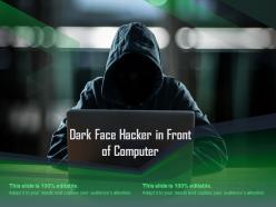 Dark Face Hacker In Front Of Computer