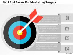 Dart and arrow for marketing targets flat powerpoint design