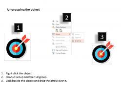Dart and arrow for marketing targets flat powerpoint design