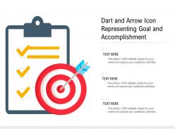 Dart and arrow icon representing goal and accomplishment
