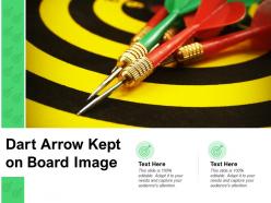 Dart arrow kept on board image