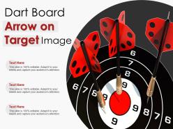 Dart board arrow on target image