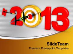 Dart Strike The Goal New Year PowerPoint Templates PPT Themes And Graphics 0113