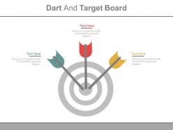 Darts And Target Board For Target Achievement Powerpoint Slides