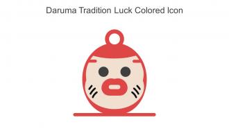 Daruma Tradition Luck Colored Icon In Powerpoint Pptx Png And Editable Eps Format