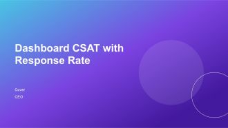Dashboard CSAT With Response Rate PPT Information AT