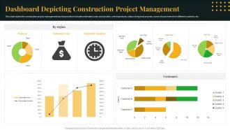 Dashboard Depicting Construction Project Management