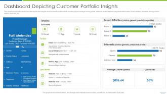 Dashboard Depicting Customer Portfolio Insights