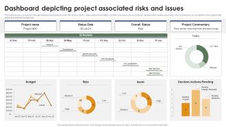 Dashboard Depicting Project Associated Risks And Issues Mastering ...