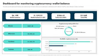 Dashboard For Monitoring Cryptocurrency Wallet Balance Exploring The Role BCT SS