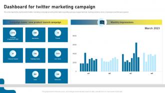 Dashboard For Twitter Marketing Campaign Twitter As Social Media Marketing