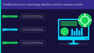Dashboard Icon For Measuring Objectives And Key Business Results