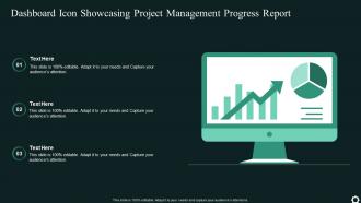 Dashboard Icon Showcasing Project Management Progress Report