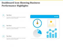 Dashboard Icon Showing Business Performance Highlights