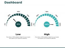 Dashboard low high i237 ppt powerpoint presentation ideas icons