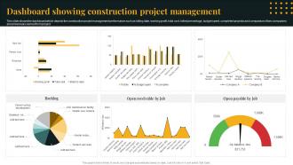 Dashboard Showing Construction Project Management