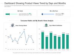 Dashboard Showing Product Views Trend By Days And Months Powerpoint Template
