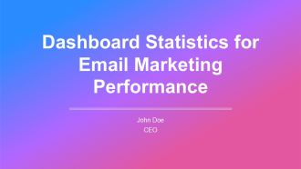 Dashboard Statistics For Email Marketing Performance PPT Structure AT