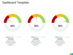Dashboard Template Standardizing Supplier Performance Management Process Ppt Clipart