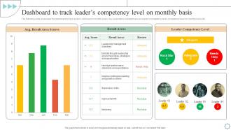 Dashboard To Track Leaders Competency Level Leadership And Management