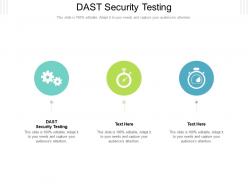 Dast security testing ppt powerpoint presentation gallery design ideas cpb
