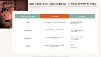 Data About Goals And Challenges To Create Buyers Developing Ideal Customer Profile MKT SS V