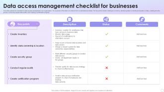 Data Access Management Checklist For Businesses